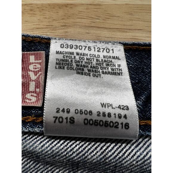 Levi's 505 Regular Fit 38x29 Blue Jeans 100% Cotton‎ Denim Heavy Casual Work Y2K - Picture 6 of 6